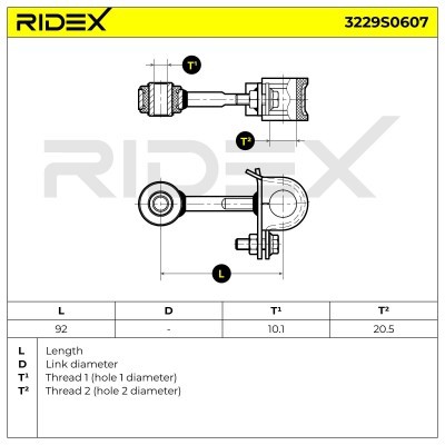 Stabilisator Stange RIDEX 3229S0607 3229S0607 - foto 6