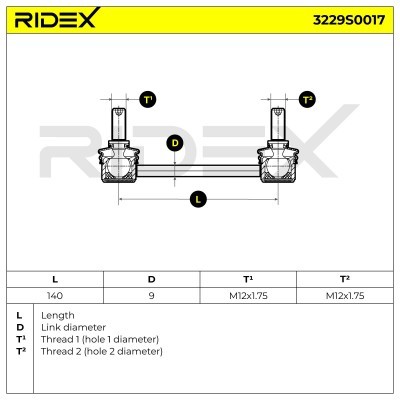 Stabilisator Stange RIDEX 3229S0017 3229S0017 - foto 3