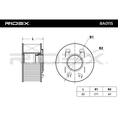 Luftfilter RIDEX 8A0115 8A0115 - foto 3