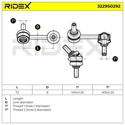 Stabilisator Stange RIDEX 3229S0292 3229S0292 - foto 6