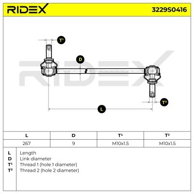 Stabilisator Stange RIDEX 3229S0416 3229S0416 - foto 5
