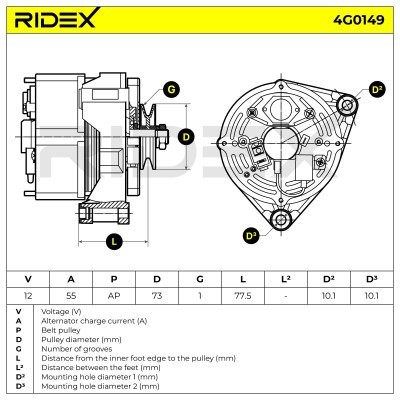 Generator RIDEX 4G0149 4G0149 - foto 7