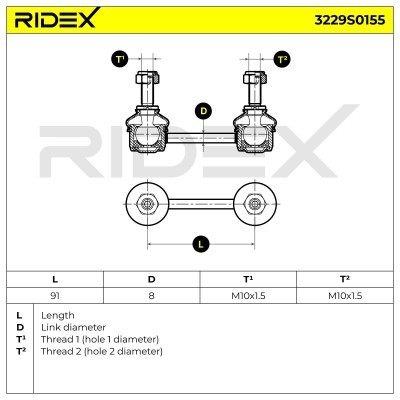 Stabilisator Stange RIDEX 3229S0155 3229S0155 - foto 5