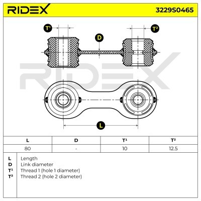Stabilisator Stange RIDEX 3229S0465 3229S0465 - foto 5