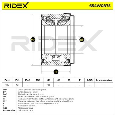 Radlager RIDEX 654W0875 654W0875 - foto 5