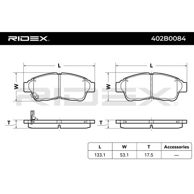 Bremsbeläge Satz RIDEX 402B0084 402B0084 - foto 3
