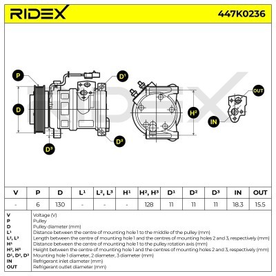 Kompressor, Klimaanlage CHRYSLER VOYAGER IV 447K0236 - foto 7