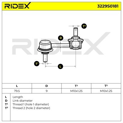Stabilisator Stange RIDEX 3229S0181 3229S0181 - foto 6