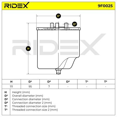 Kraftstofffilter RIDEX 9F0025 9F0025 - foto 5