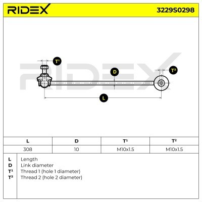 Stabilisator Stange RIDEX 3229S0298 3229S0298 - foto 7