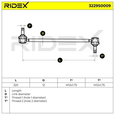 Stabilisator Stange RIDEX 3229S0009 3229S0009 - foto 6