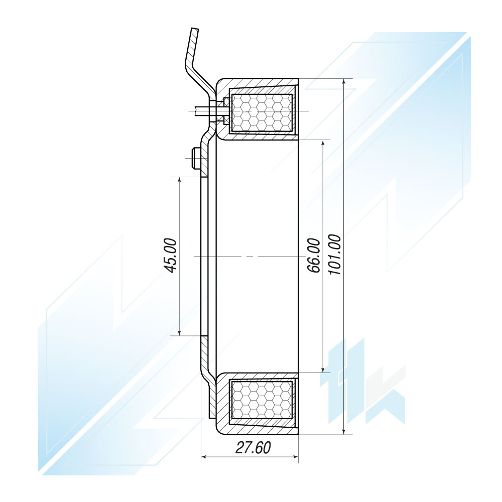 Elektromagnes Sprężarki Klimatyzacji ZEXEL/VALEO DCS-17 Nissan, 12V 116ZDC7200 - foto 3