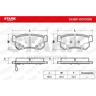 Bremsbeläge Satz Stark SKBP-0010159 SKBP-0010159 - foto 3