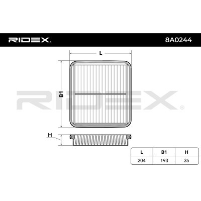 Luftfilter RIDEX 8A0244 8A0244 - foto 6