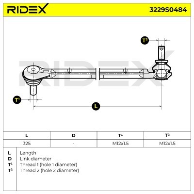 Stabilisator Stange RIDEX 3229S0484 3229S0484 - foto 7