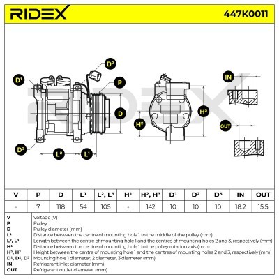 Kompressor, Klimaanlage HONDA CR-V II 447K0011 - foto 6
