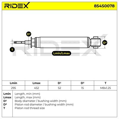 Stoßdämpfer RIDEX 854S0078 854S0078 - foto 6