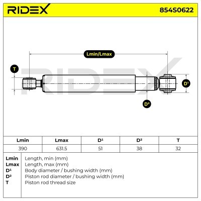 Stoßdämpfer RIDEX 854S0622 854S0622 - foto 7