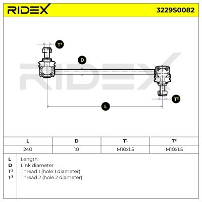 Stabilisator Stange RIDEX 3229S0082 3229S0082 - foto 12