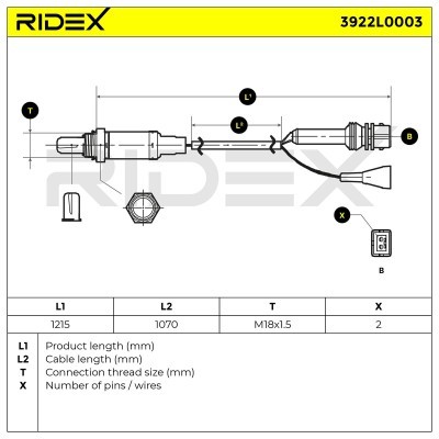Lambdasonde RIDEX 3922L0003 3922L0003 - foto 4