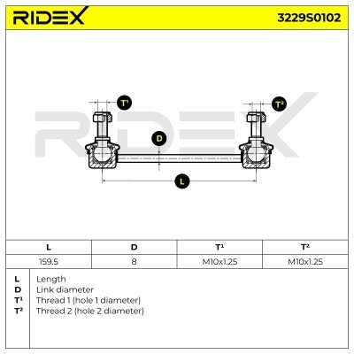 Stabilisator Stange RIDEX 3229S0102 3229S0102 - foto 4