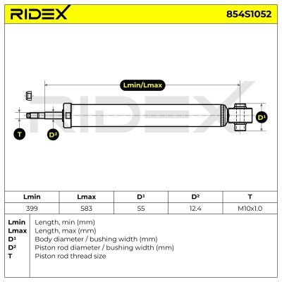 Stoßdämpfer RIDEX 854S1052 854S1052 - foto 5