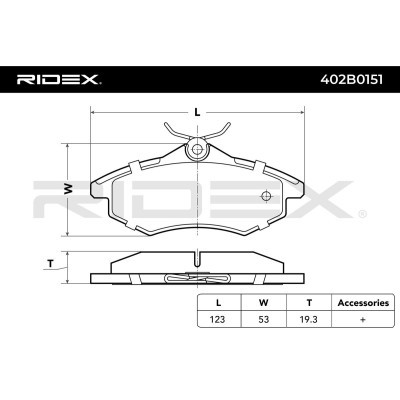 Bremsbeläge Satz RIDEX 402B0151 402B0151 - foto 4