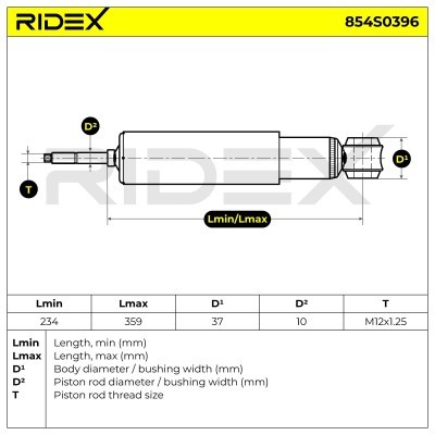 Stoßdämpfer RIDEX 854S0396 854S0396 - foto 6