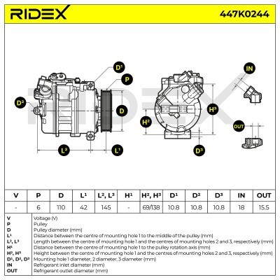Kompressor, Klimaanlage BMW 3 Touring 447K0244 - foto 9