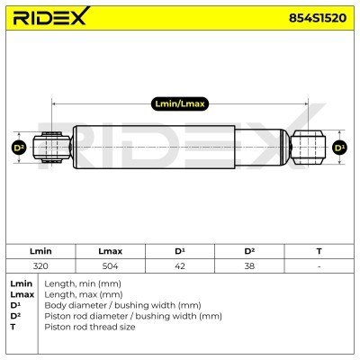 Stoßdämpfer RIDEX 854S1520 854S1520 - foto 7