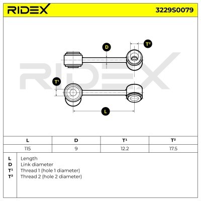Stabilisator Stange RIDEX 3229S0079 3229S0079 - foto 6