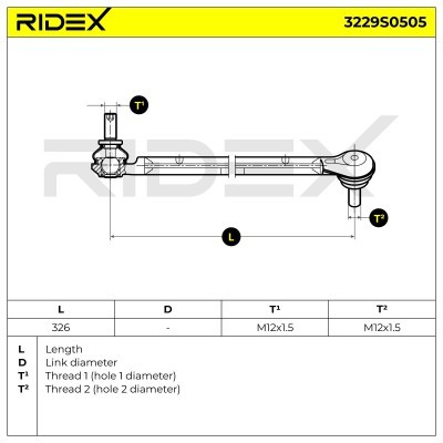 Stabilisator Stange RIDEX 3229S0505 3229S0505 - foto 5