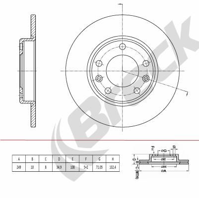 Vordere Bremsscheibe BRECK BR 081 SA100 BR 081 SA100 - foto 1