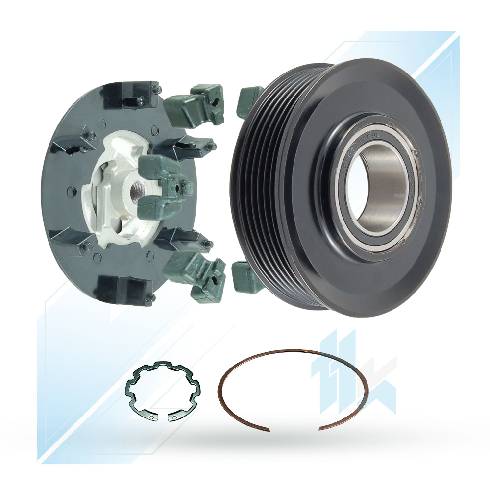 Klimakompressor Kupplung DENSO 6SEU14C 6PK (PV6) Ø105/Ø100 Audi 110D6E4609 - foto 2