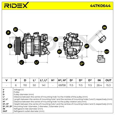 Kompressor, Klimaanlage AUDI A4 Avant 447K0644 - foto 6