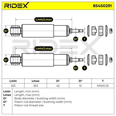 Stoßdämpfer RIDEX 854S0291 854S0291 - foto 4