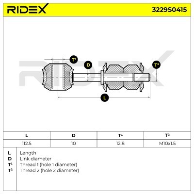 Stabilisator Stange RIDEX 3229S0415 3229S0415 - foto 5