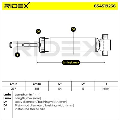 Stoßdämpfer RIDEX 854S19236 854S19236 - foto 8