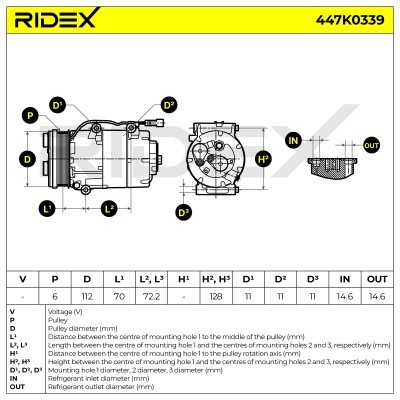 Kompressor, Klimaanlage FORD Focus II Kombi 447K0339 - foto 5