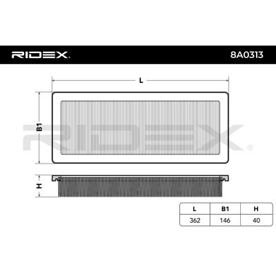 Luftfilter RIDEX 8A0313 8A0313 - foto 3