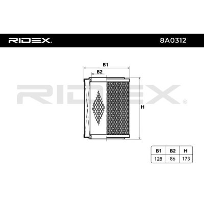 Luftfilter RIDEX 8A0312 8A0312 - foto 5