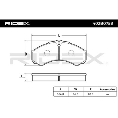 Bremsbeläge Satz RIDEX 402B0758 402B0758 - foto 4