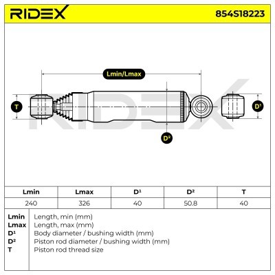 Stoßdämpfer RIDEX 854S18223 854S18223 - foto 8