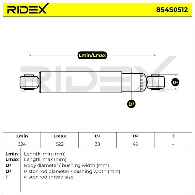 Stoßdämpfer RIDEX 854S0512 854S0512 - foto 5
