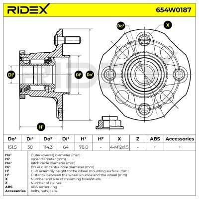 Radlagersatz RIDEX 654W0187 654W0187 - foto 5