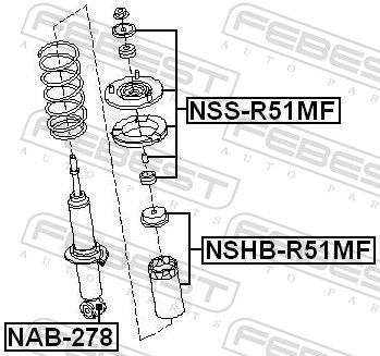Stoßdämpferkissen Vorderachse FEBEST NSS-R51MF NSS-R51MF - foto 2
