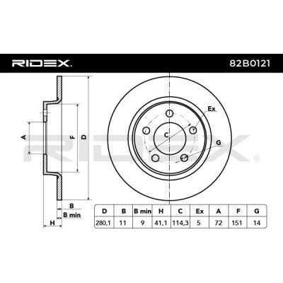 Bremsscheibe RIDEX 82B0121 82B0121 - foto 5