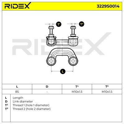 Stabilisator Stange RIDEX 3229S0014 3229S0014 - foto 3
