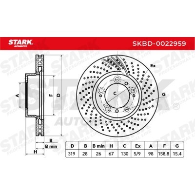 Bremsscheibe Stark SKBD-0022959 SKBD-0022959 - foto 3
