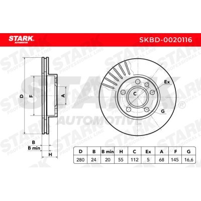 Bremsscheibe Stark SKBD-0020116 SKBD-0020116 - foto 5